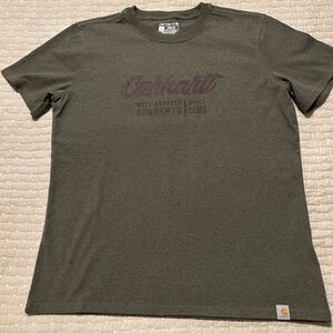 Carhartt Boy’s Size L (12-14) Loose Fit Dark Olive Short Sleeve Tee